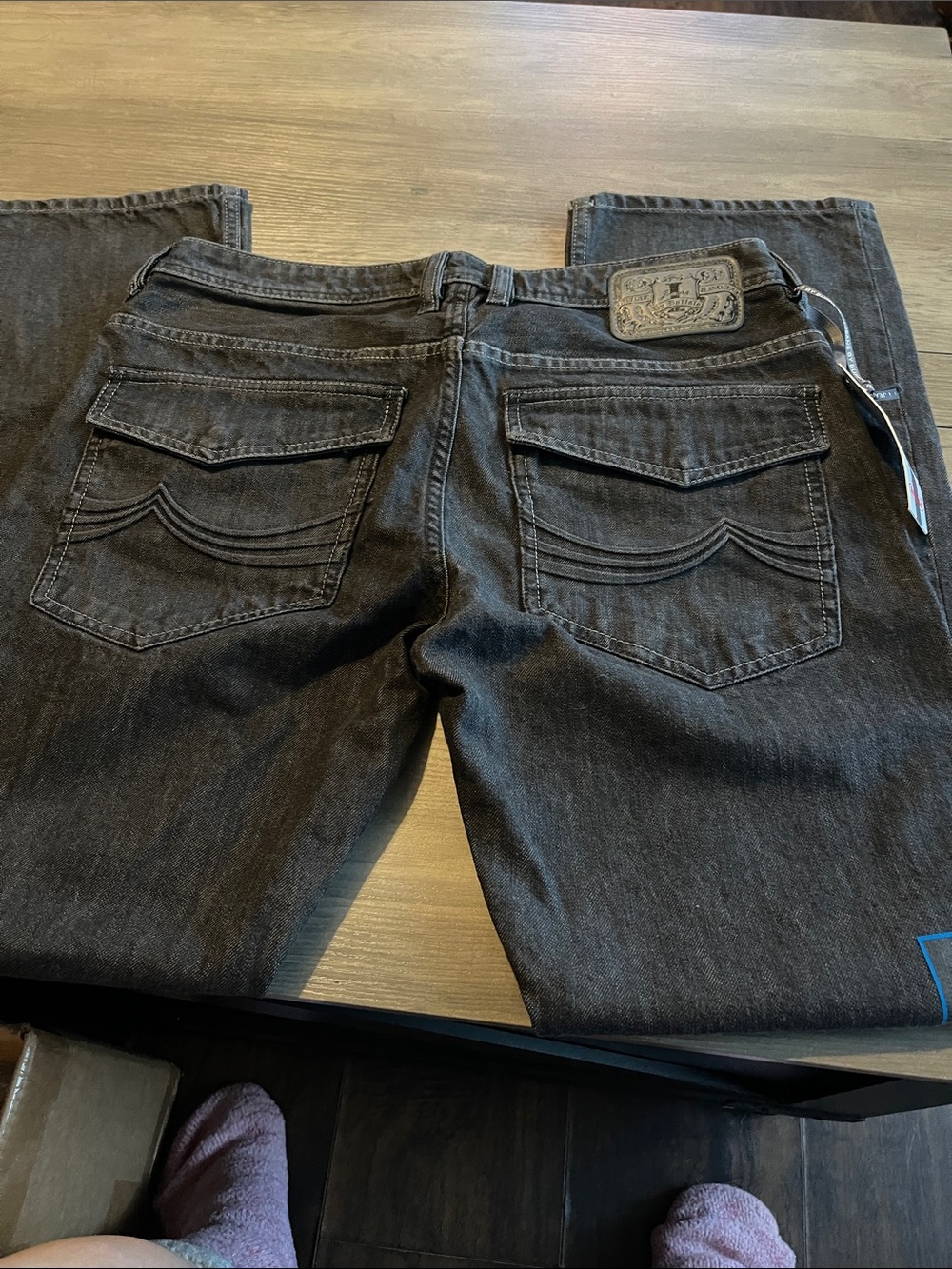 Buffalo David Bitton Men's Black Straight Jeans